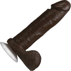 Doc Johnson Realistic Cock with Vac-U-Lock Suction Cup, 8 Inch, Chocolate