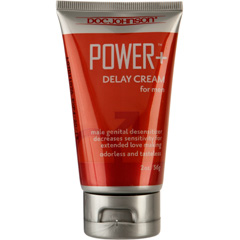 Doc Johnson Power Plus Delay Cream for Men, 2 ounce (56 g), Boxed