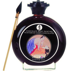 Shunga Flavored Body Painting, 3.5 fl.oz (100 mL), Dark Chocolate