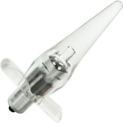 CalExotics Mini Vibro Tease Waterproof Butt Plug, 4 Inch, Clear