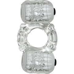 Macho Crystal Collection Partners Pleasure Ring, Clear