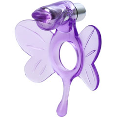 FlutteRing Waterproof Vibrating Cockring, Purple