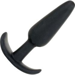 Mood Naughty 1 Series Tapered Silicone Plug, 3 Inch, Black