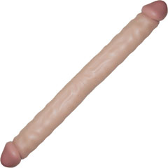 All American Whoppers Waterproof Flexible Double Dong, 13 Inch, Flesh