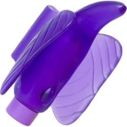Happy Fingers Caress Waterproof Finger Vibrator, 3.75 Inch, Purple