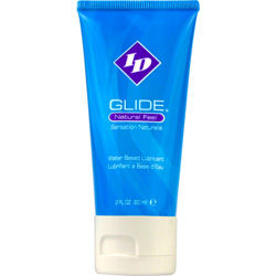 ID Glide Natural Feel Water-Based Personal Lubricant, 2 fl.oz (60 mL) Tube