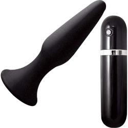Nasstoys My 1st Silicone Surge Vibrating Butt Plug, 5 Inch, Black
