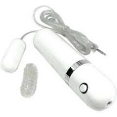 Ahhh Vibrating Bullet with Removable Sleeve, White