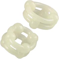 CalExotics Island Stretchy Rings Double Stacker Kit Set of 2, Glow-in-the-Dark