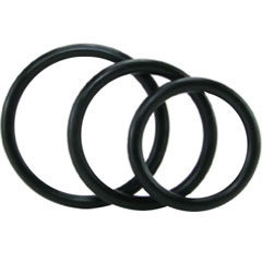 Sex and Mischief Nitrile Cock Rings 3 Pack, Black