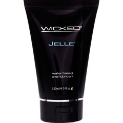 Wicked Jelle Water Based Anal Gel Lubricant, 4 fl.oz (120 mL) Tube