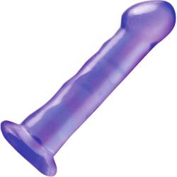 Basix Rubber Works Dong with Suction Cup, 6.5 Inch, Purple