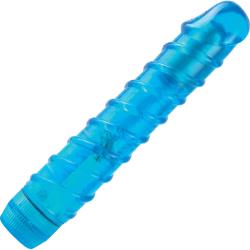 Pipedream Juicy Jewels Aqua Crystal Waterproof Jelly Vibrator, 6.25 Inch, Blue