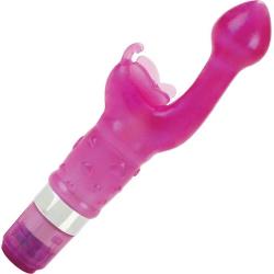 Platinum Edition Butterfly Kiss Female Vibrator, 7.5 Inch, Pink