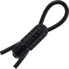10-Function Vibrating Silicone Stud Lasso, Black 10-Function Vibrating Silicone Stud Lasso, Black