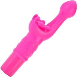 CalExotics Silicone Butterfly Kiss G Spot Vibrator, 7.25 Inch, Pink