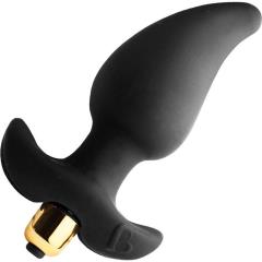 Rocks-Off Butt Quiver Silicone Vibrating Butt Plug, 5 Inch, Black