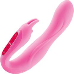 Wow! Rabbit Rocker Silicone G-Spot Intimate Vibrator, 7 Inch, Pink