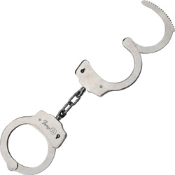 Spartacus Nickel Coated Steel Double Lock Handcuffs, Silver