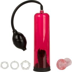 Optimum Series Masturstroke Masturbation Kit with Penis Pump, 8.25 Inch by 2 Inch, Red