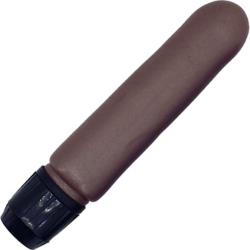 Golden Triangle Pearl Shine Smooth Vibrator, 5 Inch, Brown