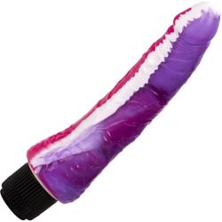 CalExotics Funky Jelly Waterproof Cock Vibe, 8 Inch, Pink and Purple