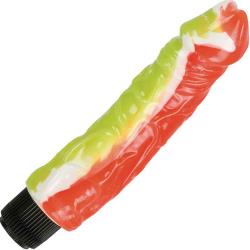 CalExotics Funky Jelly Waterproof Cock Vibe, 8 Inch, Orange and Green