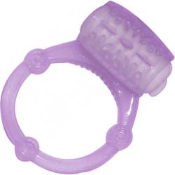 Hott Products Humm Dinger Stretchy Vibrating Cockring, 1.5 Inch, Purple