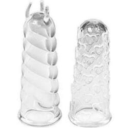 Silicone Finger Teasers Set, 3 Inch, Clear