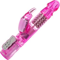 CalExotics Waterproof Jack Rabbit Female Stimulator, 10 Inch, Pink