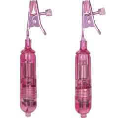 California Exotics One Touch Micro Vibro Clamps, 3.5 Inch, Pink
