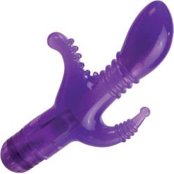 CalExotics Triple Tease Waterproof Personal Vibrator, 6.5 Inch, Purple