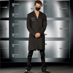 Doctor Rigamortis Costume for Men, Extra Large, Black
