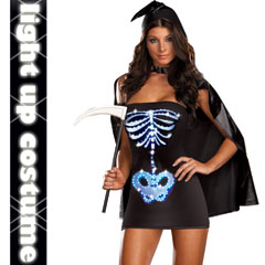 Dreamgirl Lingerie LIGHT UP Maya Remains Halloween Costume, Small, Black