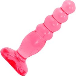 Crystal Jellies Anal Delight Butt Plug, 5.5 Inch, Pink