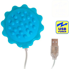 OptiSex Love Flower USB Powered Personal Vibe, 2.75 Inch, Blue