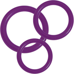 OptiSex Super Silicone Cockrings Set, Purple