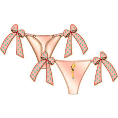 Centerfold Side Bow Thong Medium Pink