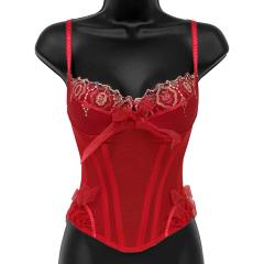 Necessary Objects Jewel of the Nile Molded Bone Corset, 36C, Red