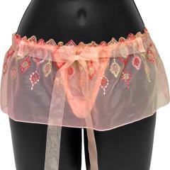Jewel Of The Nile Skirted T Bar Panty, Large, Pink