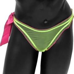 Necessary Objects Cherry Blossom Marrowed Edge Thong, Small, Green