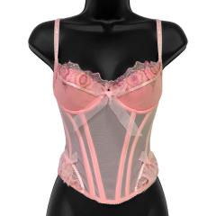 Necessary Objects Jewel of the Nile Molded Bone Corset, 34B, Pink
