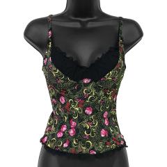 Coming Up Roses Underwire Stretch Cup Bustier 34B