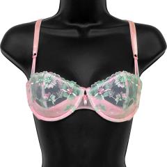 Necessary Objects Lily of the Valley Floral Molded Shelf Bra, 34C, Pink