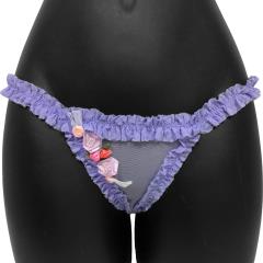 Fairy Princess Rosettes and Ruffles Thong, Large, Lavender