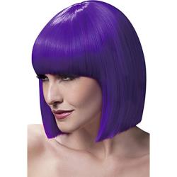 Fever Lola Wig with Fringe, One Size, Purple