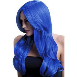 Fever Khloe Long Wave Wig, One Size, Neon Blue