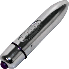 OptiSex Waterproof Turbo Bullet Intimate Vibrator for Men and Women, 3.25 Inch, Silver