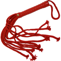 S and M Soft Rope Flogger by Sportsheets, 24 Inches, Red