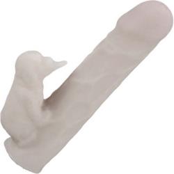 Life Like NeoSkin Dong with Clit Tickler Stimulator, 7 Inch, Ivory